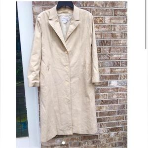 1989 Vintage Beige Suede Pennylane Trench Coat